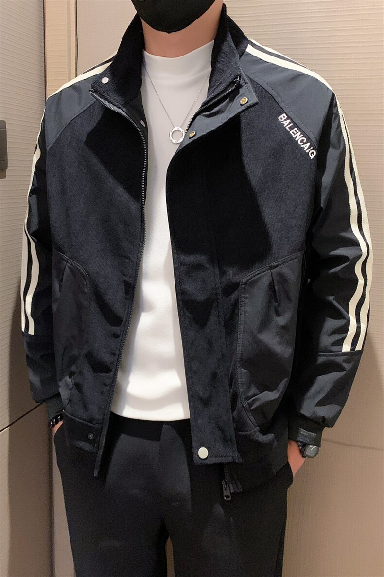 春秋季立领工装夹克男潮流宽松高级感休闲拼接百搭外套JK02-P95,男装夹克,电商D323（原B261）