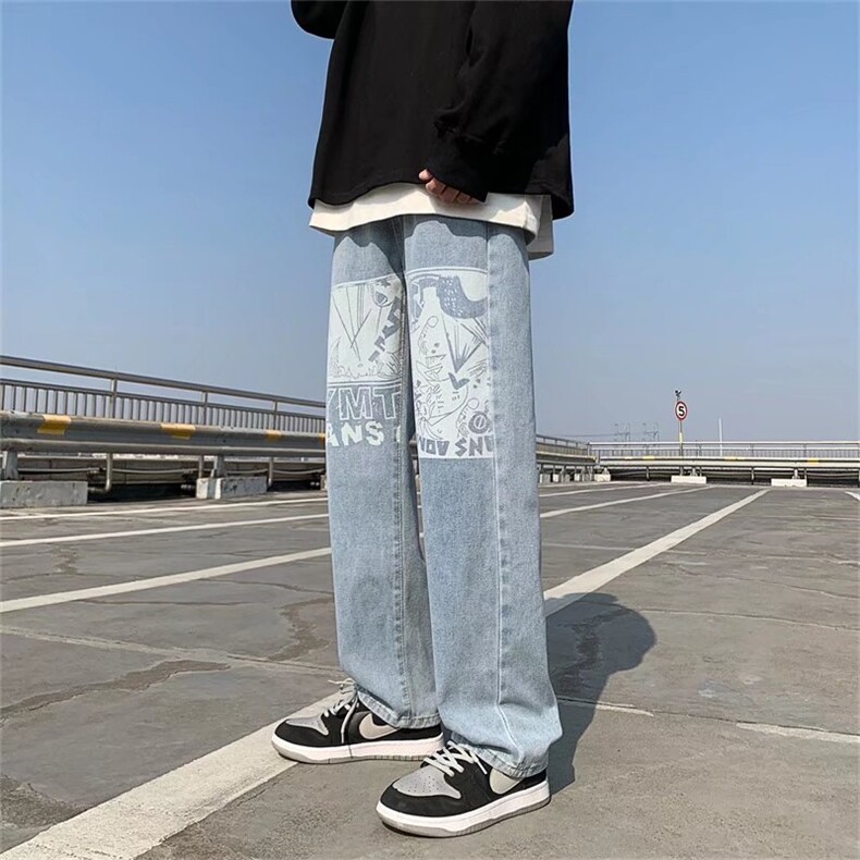 牛仔裤男宽松直筒裤K7011P40,男装牛仔裤,星座1116-2
