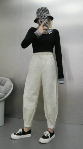 秋装高弹宽松罗卜裤，其它，欧夏丽