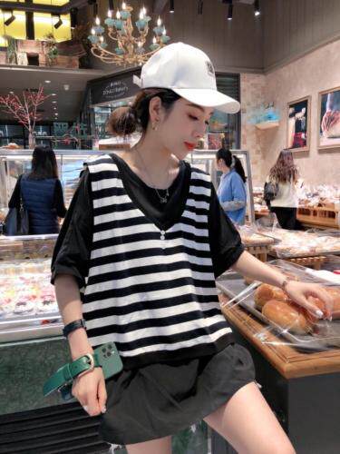 条纹真两件，面料超舒服，一杭订单王，女装，一杭