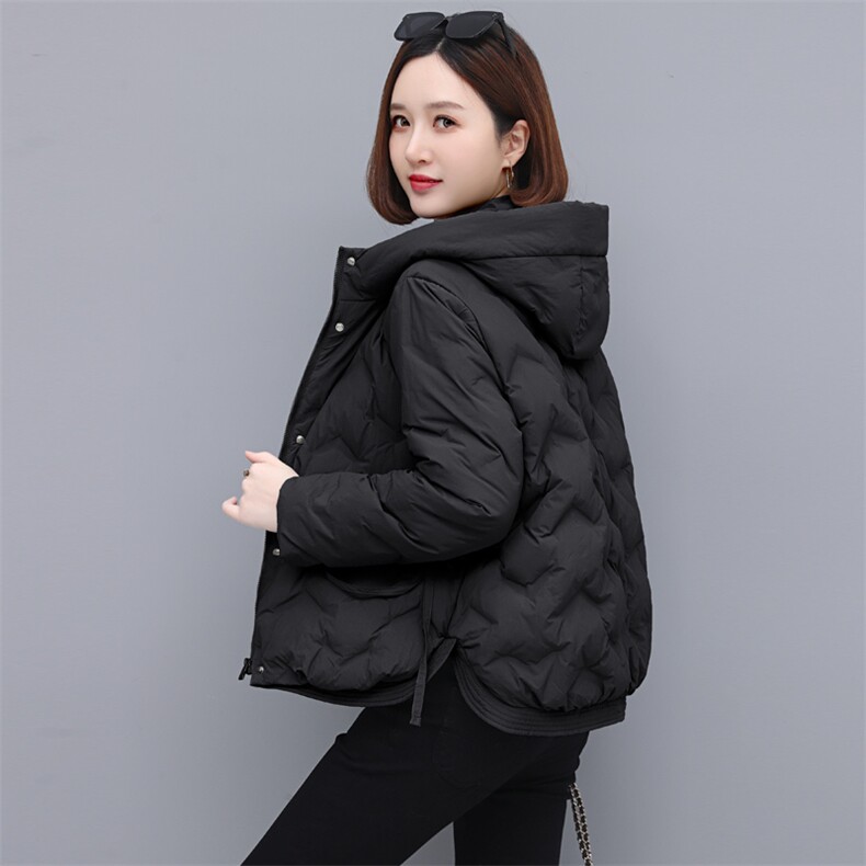 时尚气质休闲连帽羽绒服秋冬新款保暖轻薄外套,女装羽绒服,依恋蒂丝