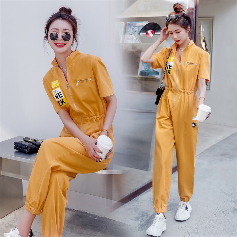 2023年夏季休闲/淑女时尚抽绳连体裤女,女装连体裤,韩蜜菓