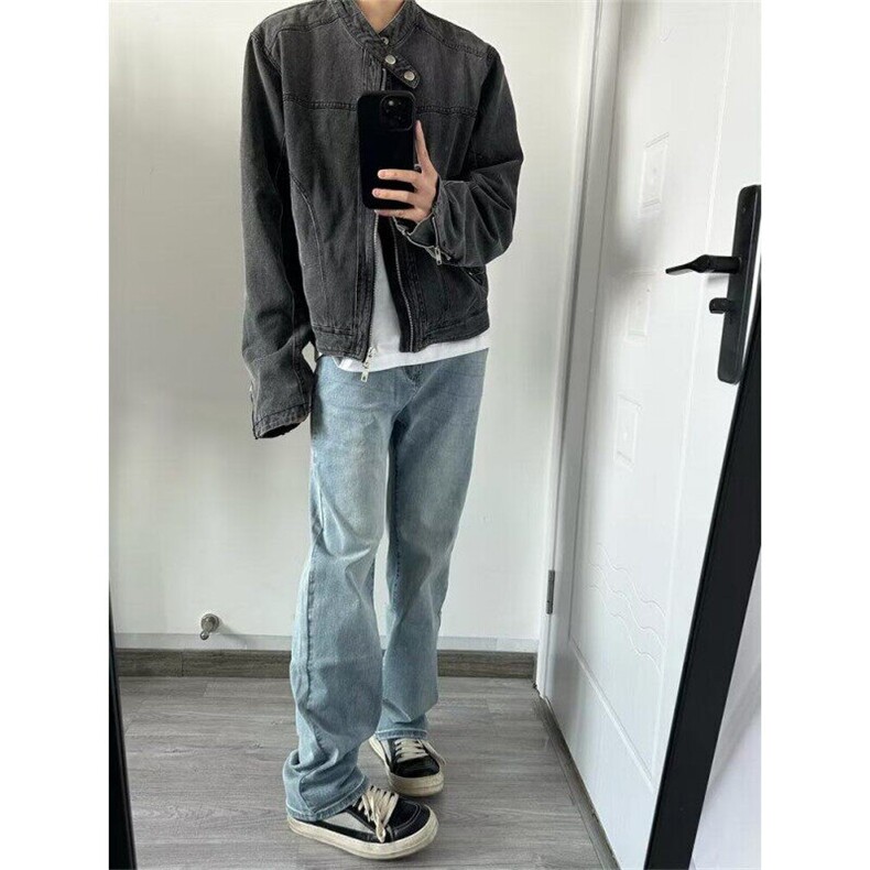 W9136-P75网图现货春季新款重磅复古水洗做旧设计感牛仔夹克,男装夹克,星座1608-2