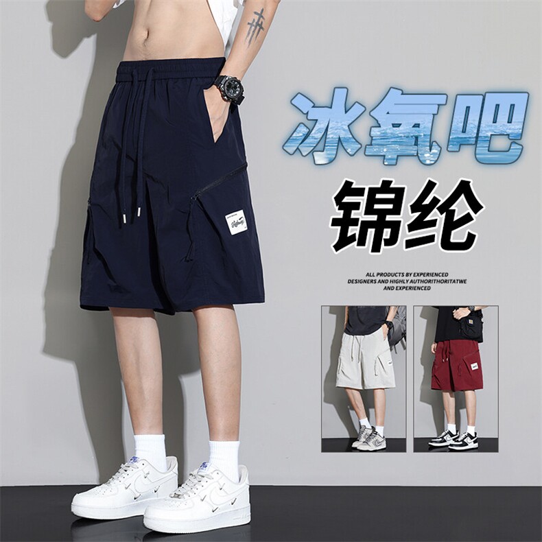 抖音品质美式工装短裤男士夏薄款宽松休闲A146-GY519特p30量大优图片