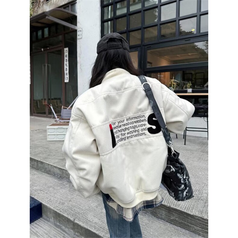 1506-1/JJC0031/P64复古重工植绒刺绣棒球服男女宽松夹克外套1,男装夹克,星座1506-1