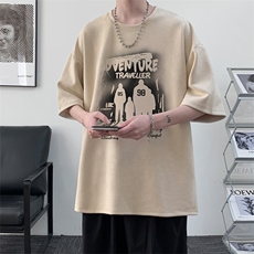 麂皮绒短袖t恤男大码半袖男大皂风JD82374-P25，男装T恤，电商A040