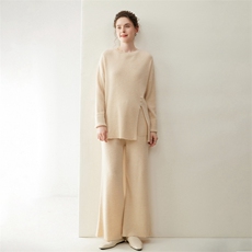 通勤圆领山羊绒针织衫女套头简约长袖高端毛衣秋冬新款穿搭上衣，女装套装/套裙，纳丰羊绒