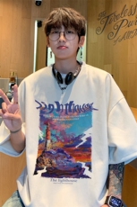 ！版权注册！2025夏季新款男士麂皮绒短袖T恤半袖TL2426特P19，男装T恤，电商B220