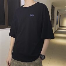 短袖男t恤潮流夏季男士宽松圆领纯棉上衣体恤半袖DS344TP25，男装T恤，电商A102