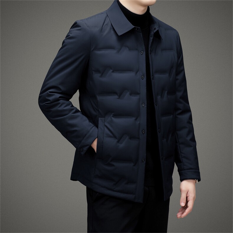 轻薄羽绒服中年男士2026年冬季新款加厚保暖羽绒衣休闲夹克外套男,男装夹克,电商B212（原钱塘6029）