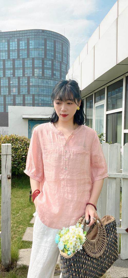 纯苎连衣裙小衫裤子裙子衬衣 时尚风 风淑女风休闲风，女装连衣裙，川哲