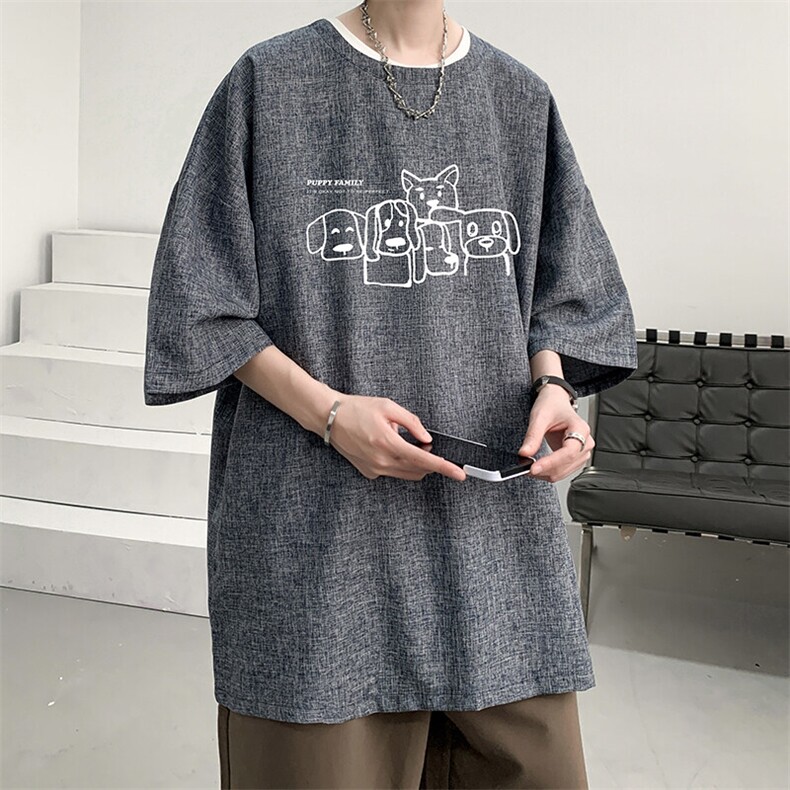 风复古亚麻短袖男棉麻t恤男半袖ZT71404-P35,男装T恤,电商A040