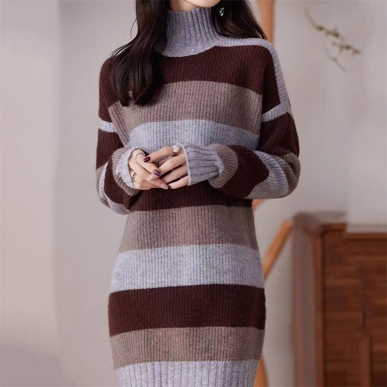 2025年秋季时尚百搭通勤简约休闲高领半身裙，女装半身裙，萱芳婷羊绒