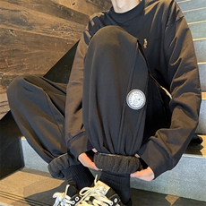 加绒加厚休闲运动卫裤男美式针织束脚裤子715-6-BX04P55（控78），男装休闲裤，星座715-6