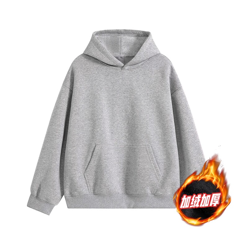 卫衣加绒奥粒绒无帽绳连帽重磅500克潮棉全棉外套男 RH5302JR-P55图片