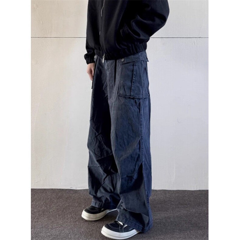 春季多口袋工装裤男女直筒宽松vintage痞帅高级感裤子KN1101,男装休闲裤,星座1116A（原606A-3）