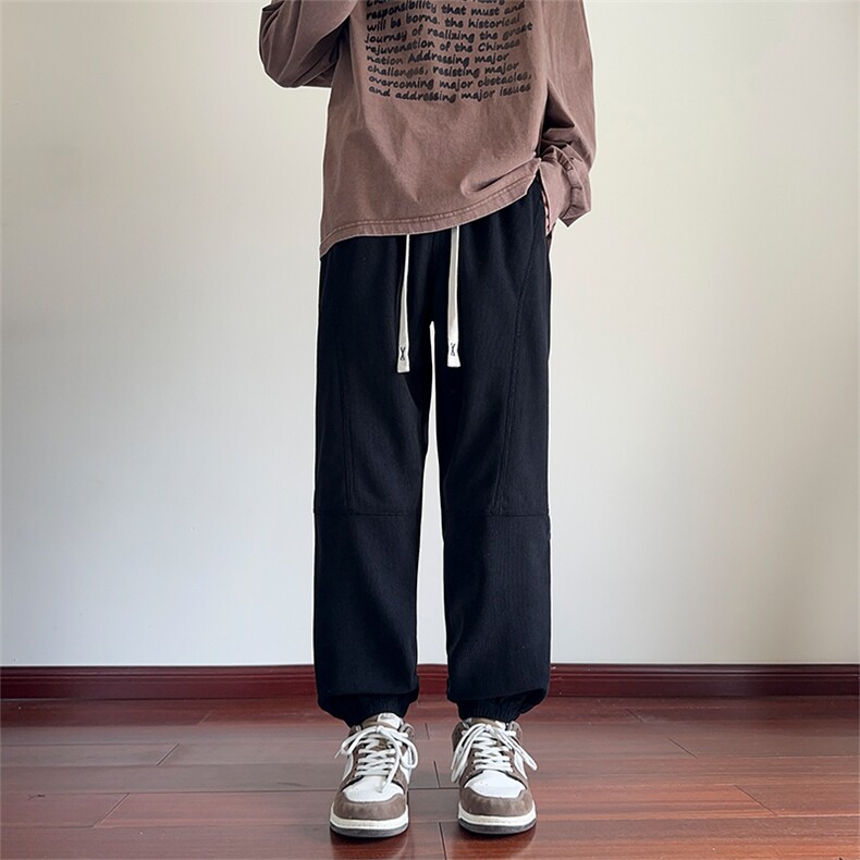 秋冬潮牌个性标痞帅运动宽松百搭设计感裤子XZ301b-2-CK709P32,男装休闲裤,星座301B-2（原A443-1）
