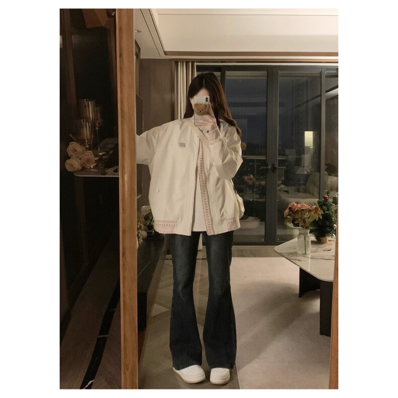 民族风拼接贴布刺绣休闲夹克外套女学生潮牌春秋装美式复古棒球服,男装民族服装,星座506A