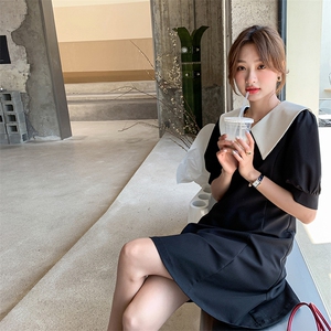 现货主推夏季气质小黑裙连衣裙图片