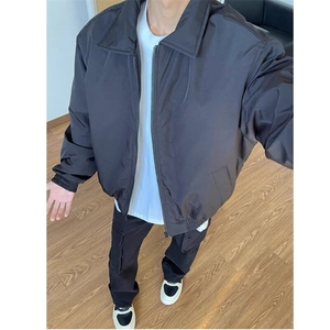 宽松型慵懒保暖潮翻领潮流加厚流行短款工装飞行员棒球服男宽松