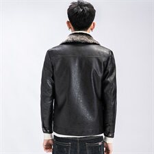 PY98皮毛一体羊羔毛男外套网红快手同款加绒机车服，男装皮衣，电商D310（原电商305）