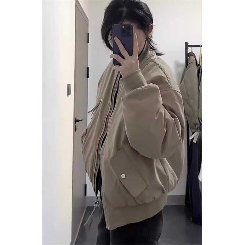 春秋季新款潮牌痞帅高端外套棒球服男女时尚简约百搭工装夹克,男装夹克,星座506A