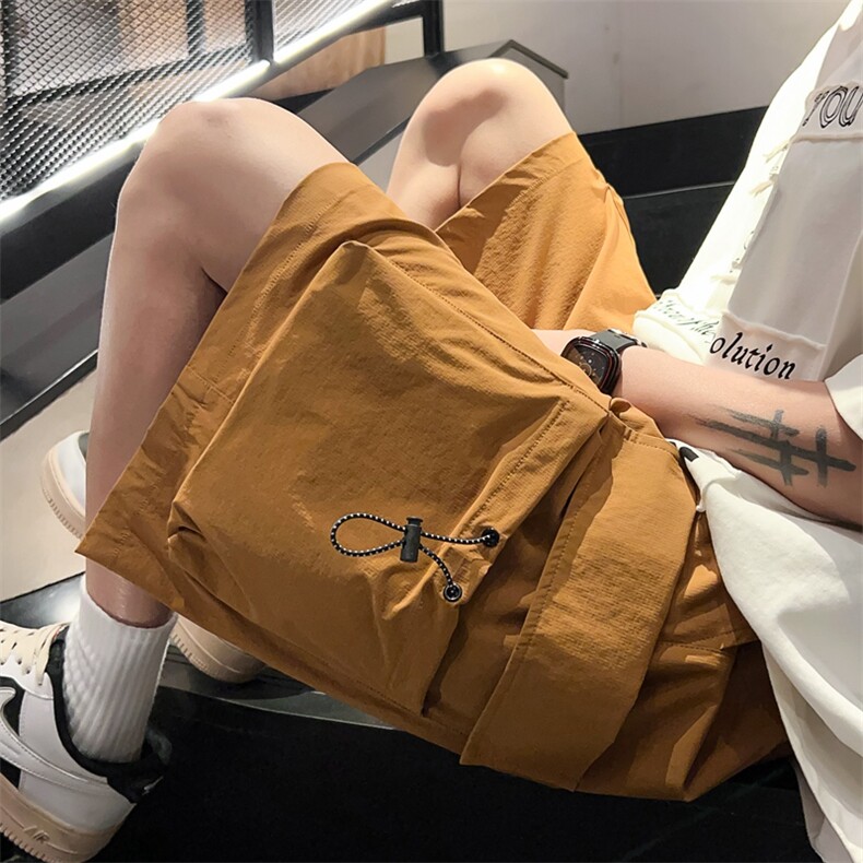 高品夏季工装短裤男纯色宽松大码运动五分裤DSA157B-D607-特P43,男装休闲裤,电商A157B