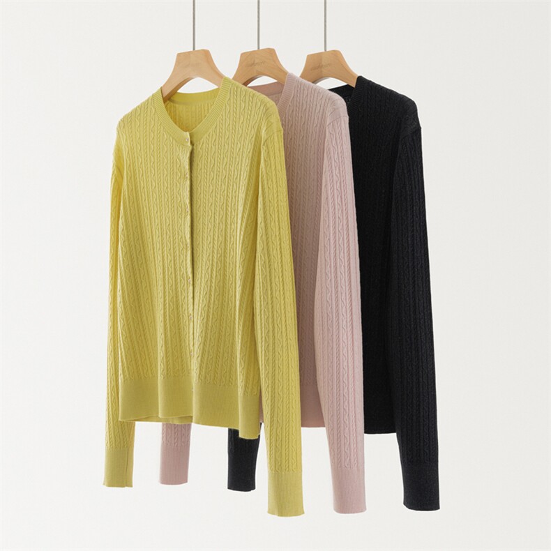 2025年秋季时尚百搭通勤简约休闲羊毛星空开衫，女装羊毛衫，英皇羊绒