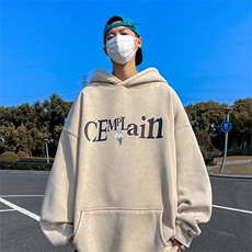 直播品质500克重磅潮牌美式做旧炒雪花水洗加绒卫衣H325JR特P60，男装卫衣，电商A486