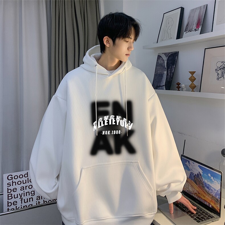 美式高街潮流字母印花宽松落肩连帽卫衣JK23356特批30控49，男装卫衣，星座605(原A050)