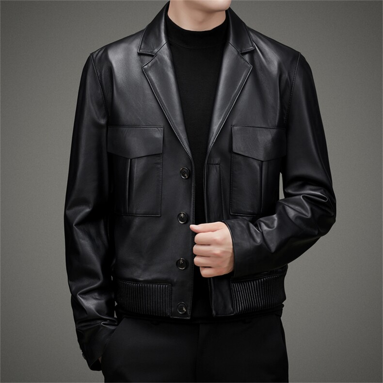 21807秋冬新款男士真皮皮衣绵羊皮西服外套商务休闲男装P780,男装西服,电商B360A（原721A）