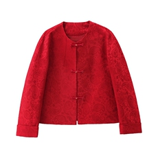 现货2026年春季新款依如秀新中式盘扣上衣外套，女装短外套，依如秀(原杭风阁)