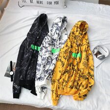 703-W195秋冬薄绒卫衣数码印花潮流卫衣，男装卫衣，星座703