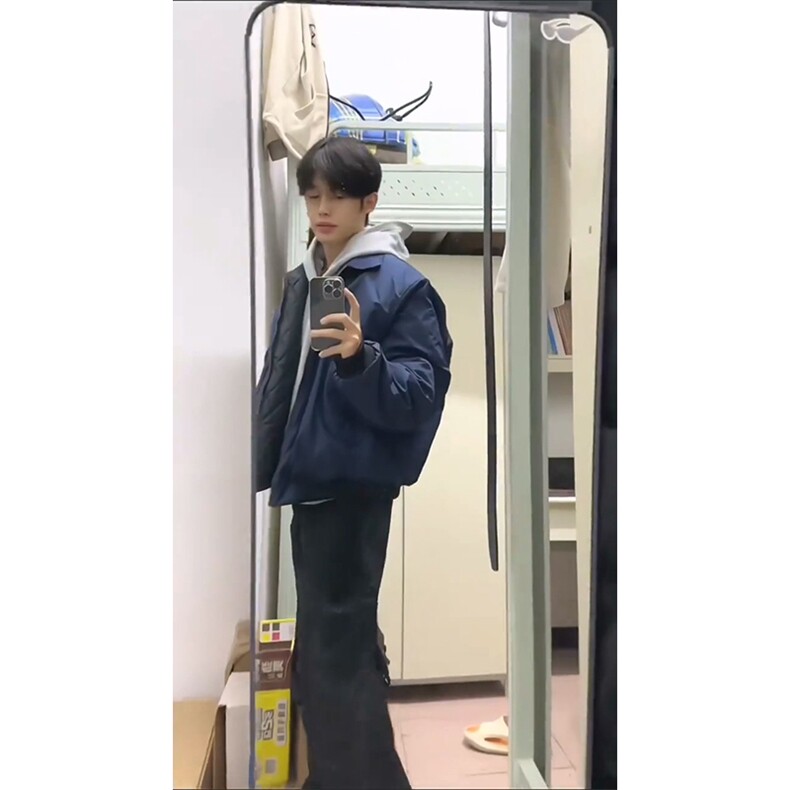 美式高街复古老钱风薄款夹克冲锋衣男女纯色休闲宽松boxy飞行外套,男装夹克,电商A443