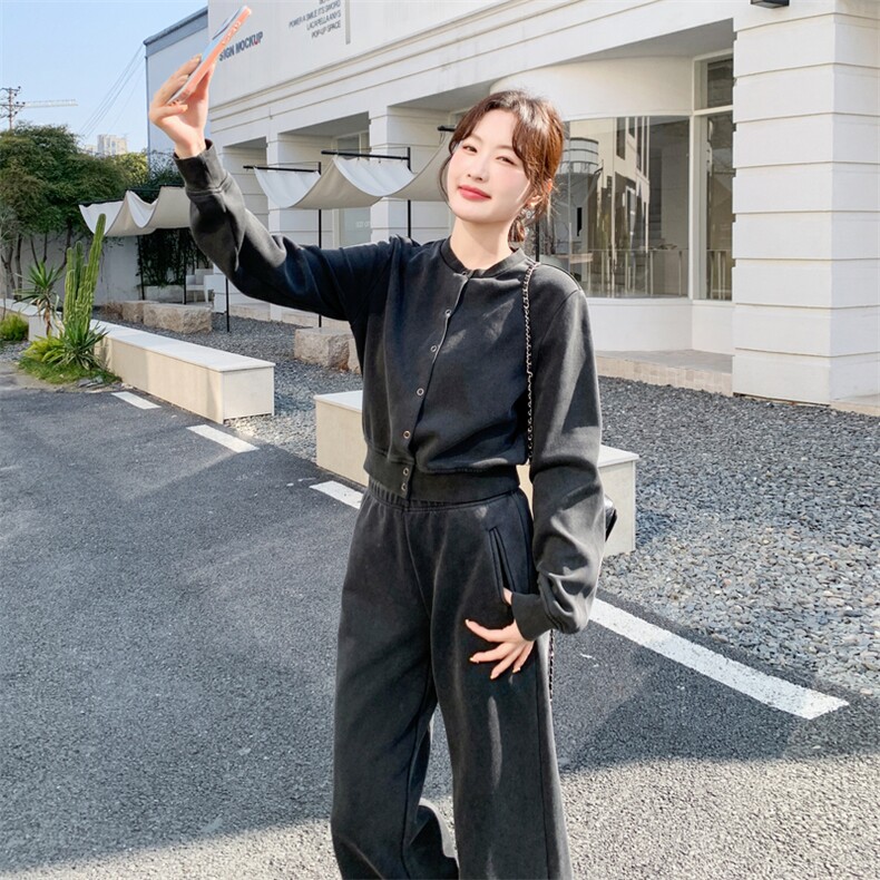 【新款】老钱风高品质运动套装088-9837P195K318,女装套装/套裙,2C088