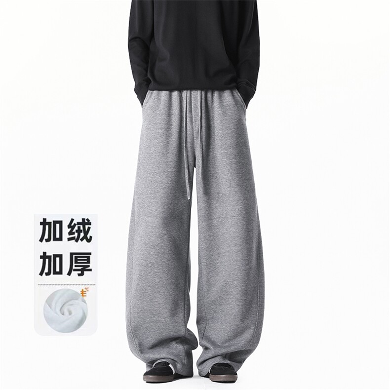 B258-K9928加绒P45控98抖音品质卫裤65%棉35%聚酯纤维,男装休闲裤,电商B258