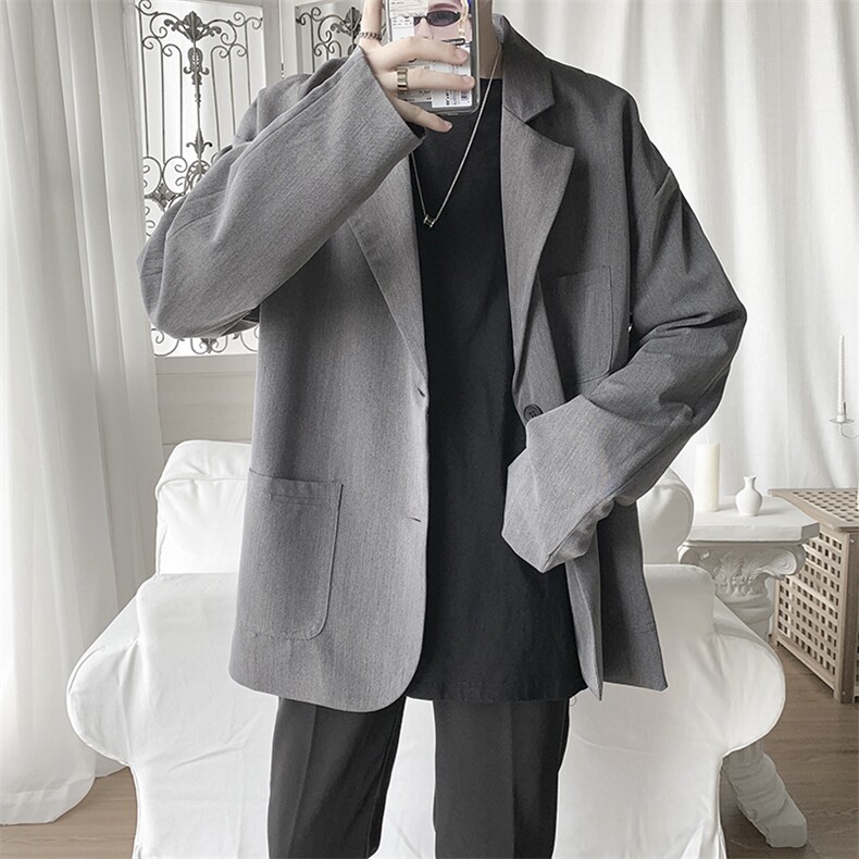 痞帅春季休闲小西装男潮流百搭秋装西服上装 X2021 P85图片