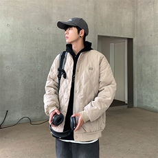 菱形格棉衣男韩版潮流冬季保暖宽松2025冬季ins棉服外套MF261-P65，男装棉衣，星座412-2