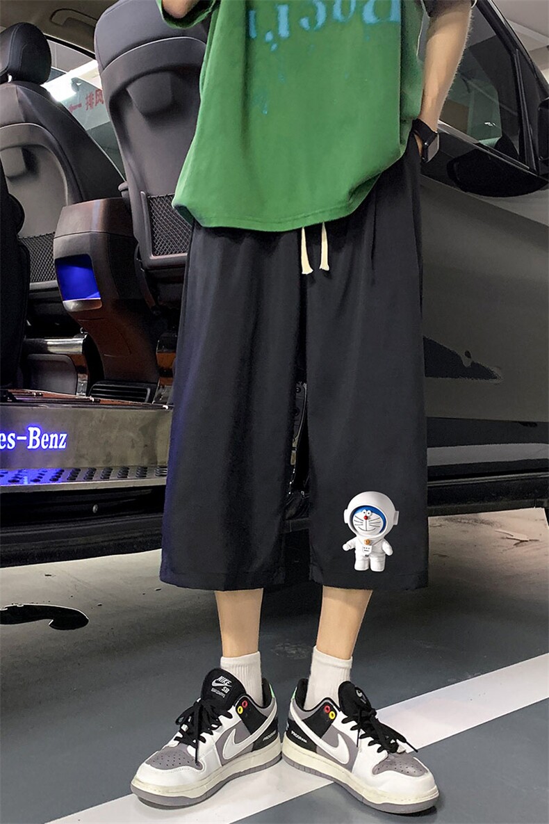 QK72233-P25冰丝七分裤男大码速干短裤男五分裤港风,男装休闲裤,电商A040