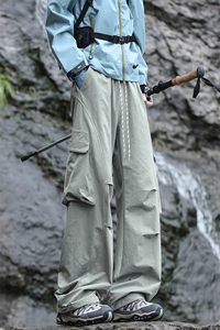 防风拼接大口袋骑行大码防泼水休闲登山冲锋裤男K24036-特P55控98图片