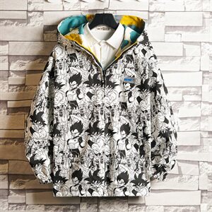 ins印花夹克男潮秋季痞帅连帽工装外套 a090-jk69 p115 限138图片