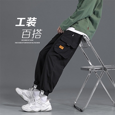 深度库存加绒加厚工装裤男长裤束脚哈伦裤机能休闲裤K13-P30绒40，男装休闲裤，电商A099