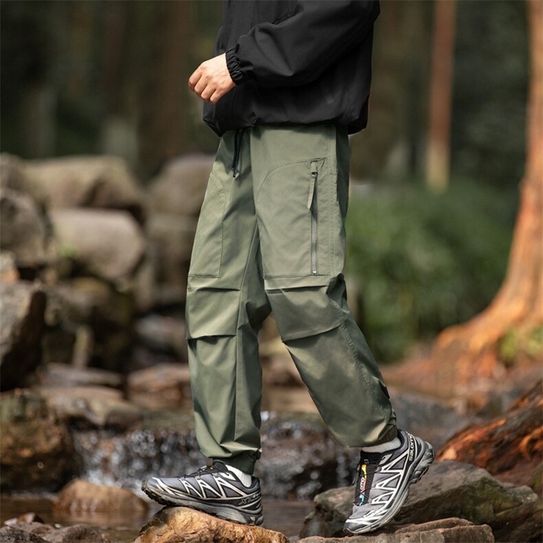 山系户外冲锋裤男束脚工装裤徒步登山裤侧边拉链设计K3507特P48,男装休闲裤,星座309（原A406）