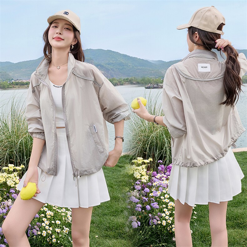 LAREEY气质户外防晒衣短款夏季透气防紫外线小个子日常轻薄外套，女装防晒衣，依路服饰