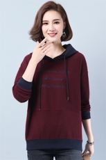 2021春秋季新款时尚休闲连帽卫衣宽松显瘦百搭长袖上衣，女装T恤，丽影随形