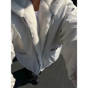 棉帆布材质连帽棉衣座山雕A177-MY007-P95图片
