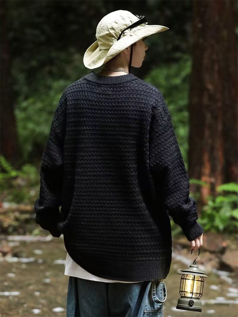 美式圆领毛衣男慵懒风休闲针织衫M6501P53,男装针织衫/毛衣,星座1116-2