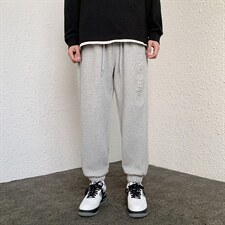 新春男韩版潮流港风休闲立体印花松紧束脚宽松休闲裤FNY2322-P45，男装休闲裤，电商A128