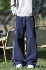 26春款时尚潮搭高街痞帅长裤宽松慵懒风松紧腰休闲直筒裤K702TP45，男装休闲裤，电商A102B