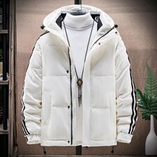 短款外套连帽三条杠鲨鱼皮面料男式修身轻薄羽绒服R213P90，男装羽绒服，星座301D-5(原星座1415）